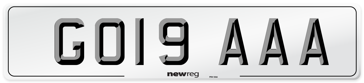 GO19 AAA Number Plate from New Reg